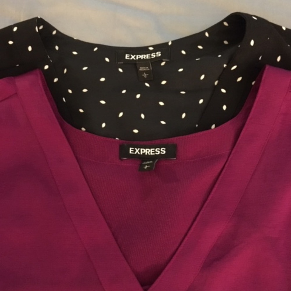 2 Express tunics, size L, EUC